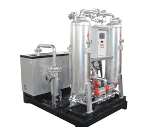 Low pressure normal temperature water-cooled dryer is used to cool the air of air compressor